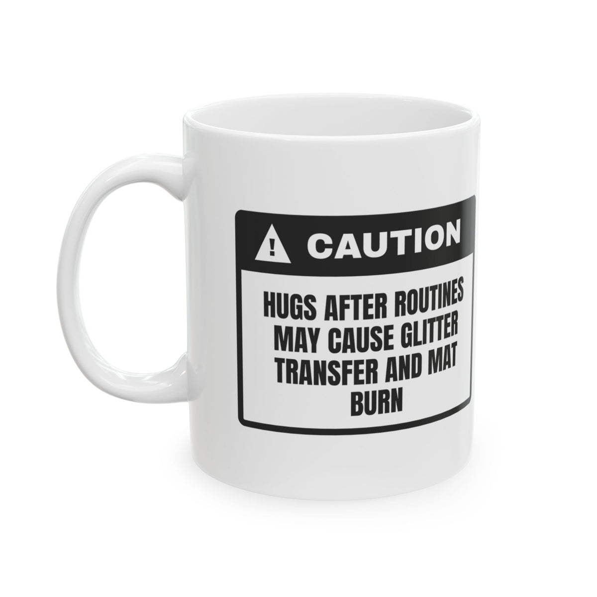Cheer Mom Coffee Mug Glitter Transfer Hazard