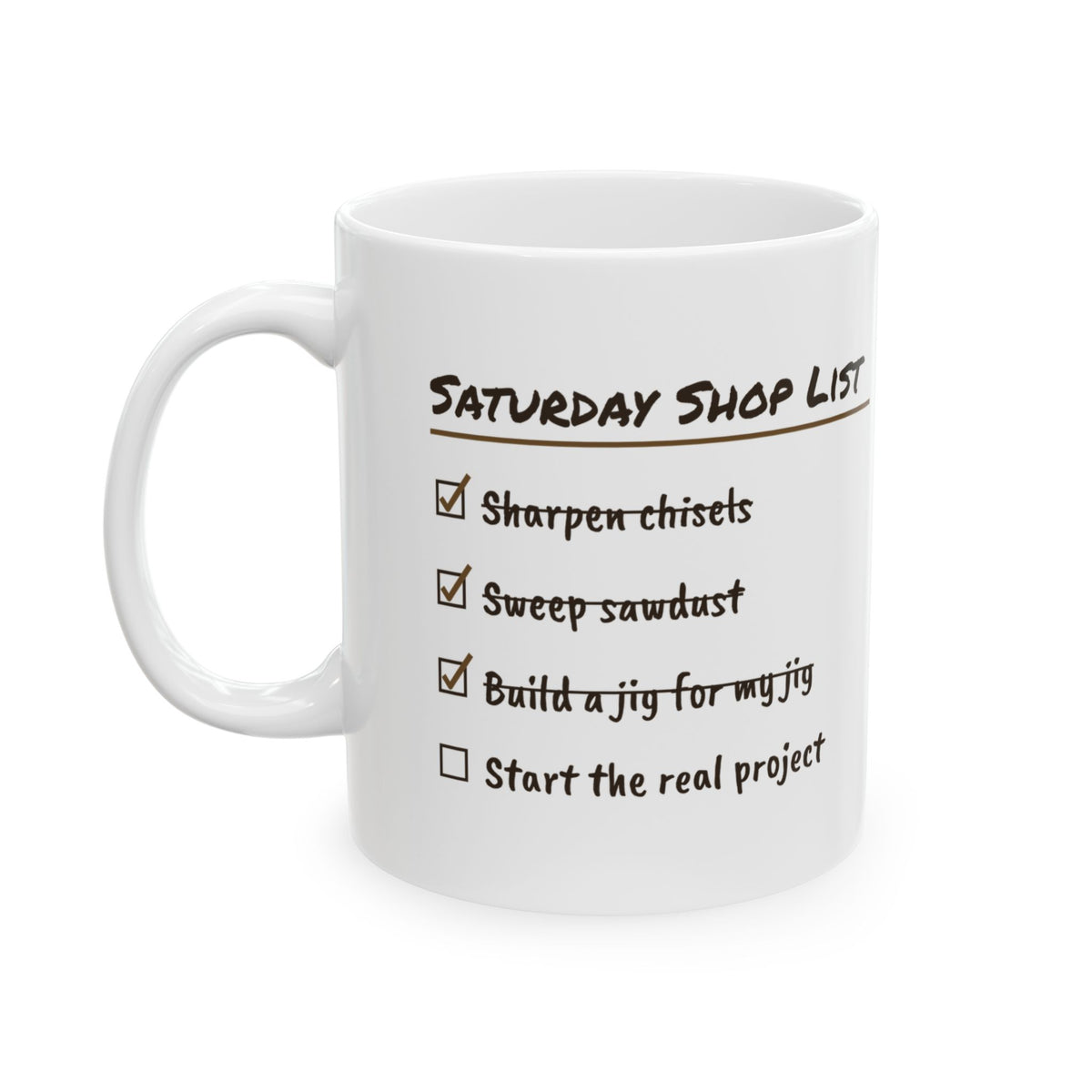 Woodworker Coffee Mug Built A Jig For My Jig Saturday Checklist