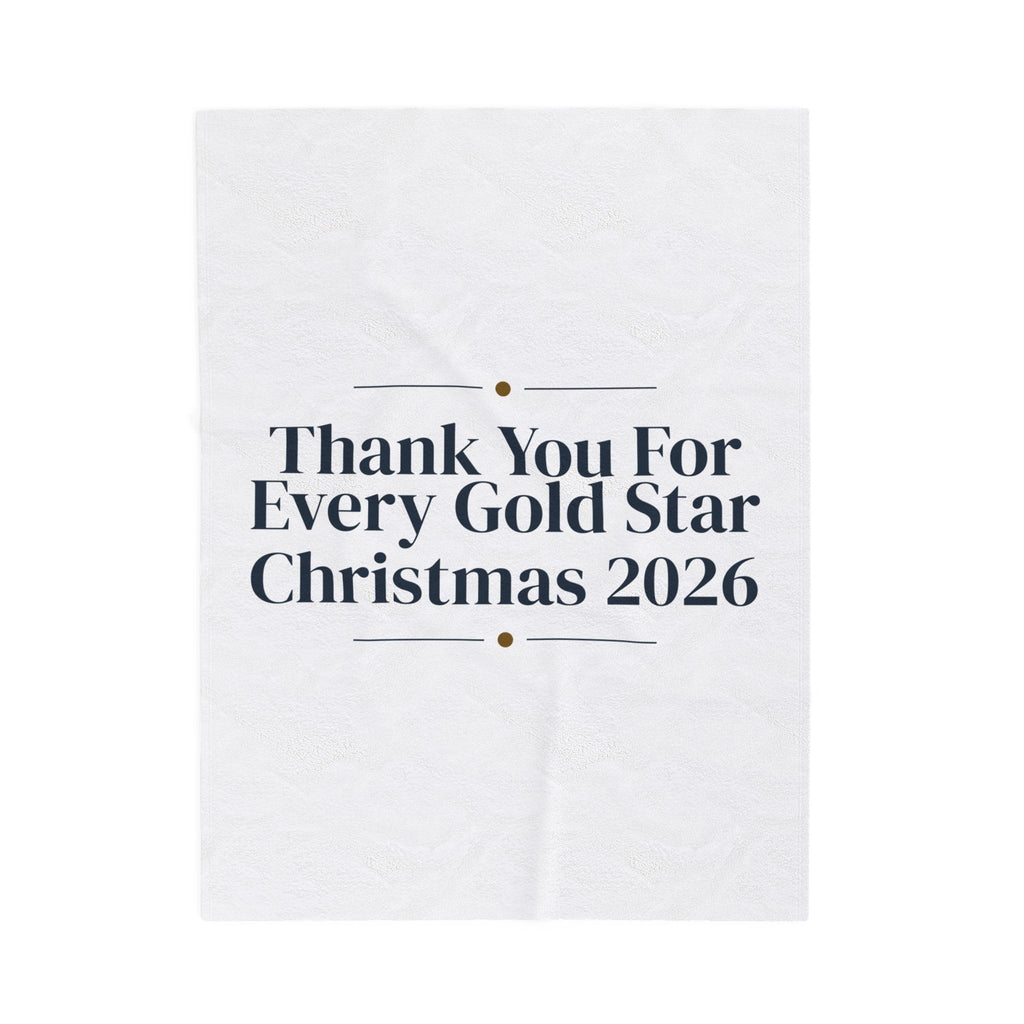 Teacher Christmas Throw Blanket Thank You For Every Gold Star 2026