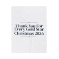 Teacher Christmas Throw Blanket Thank You For Every Gold Star 2026
