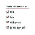 Baby's First Christmas Sticker Baby's Christmas List For New Parents