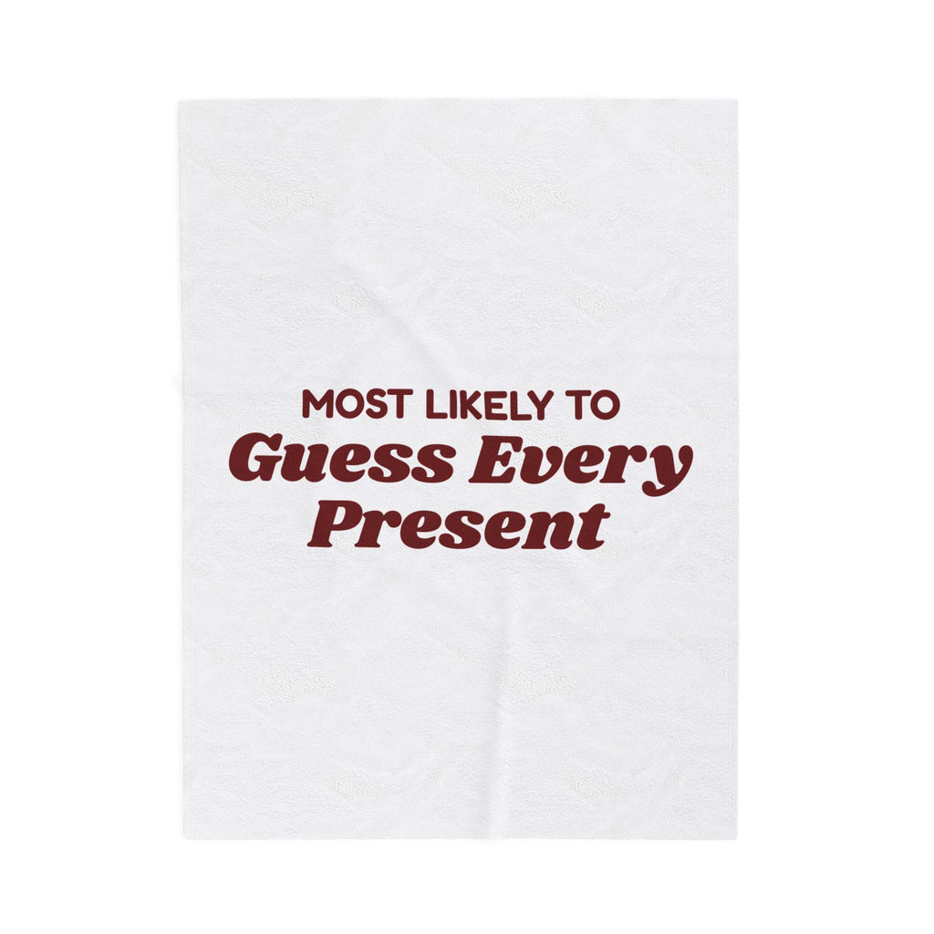 Funny Christmas Family Throw Blanket Most Likely To Guess Every Present