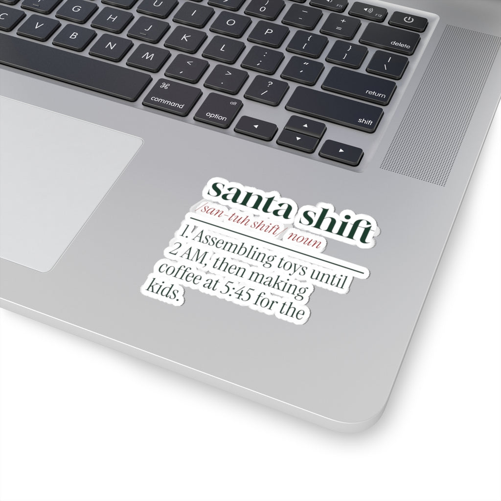 Funny Christmas Sticker Santa Shift Dictionary For Parents
