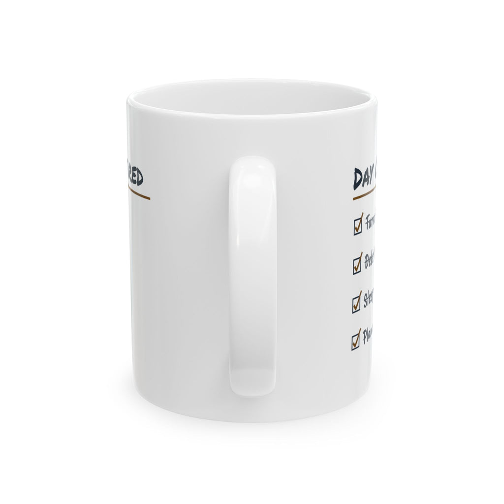 Funny Retirement Coffee Mug Day One Retired Checklist For Retirees