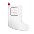 Funny Christmas Stocking Presents Under Review By The Cat Sign