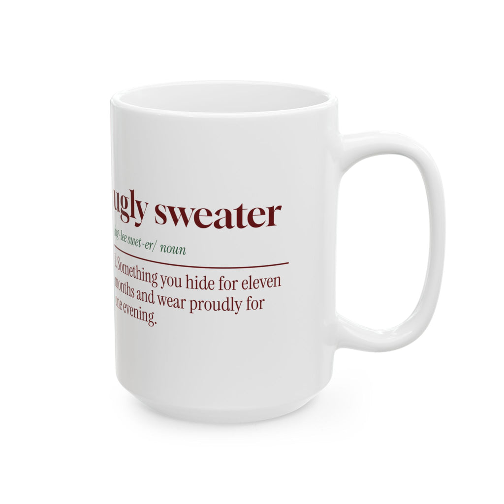 Funny Ugly Christmas Sweater Coffee Mug Dictionary Definition