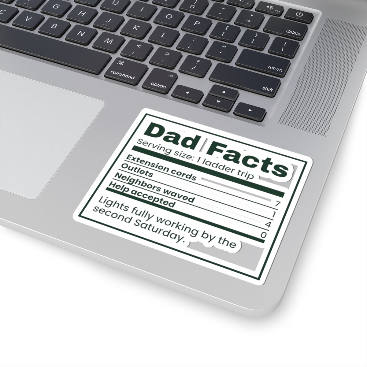 Funny Christmas Sticker Dad Facts Extension Cords 7 For Dad