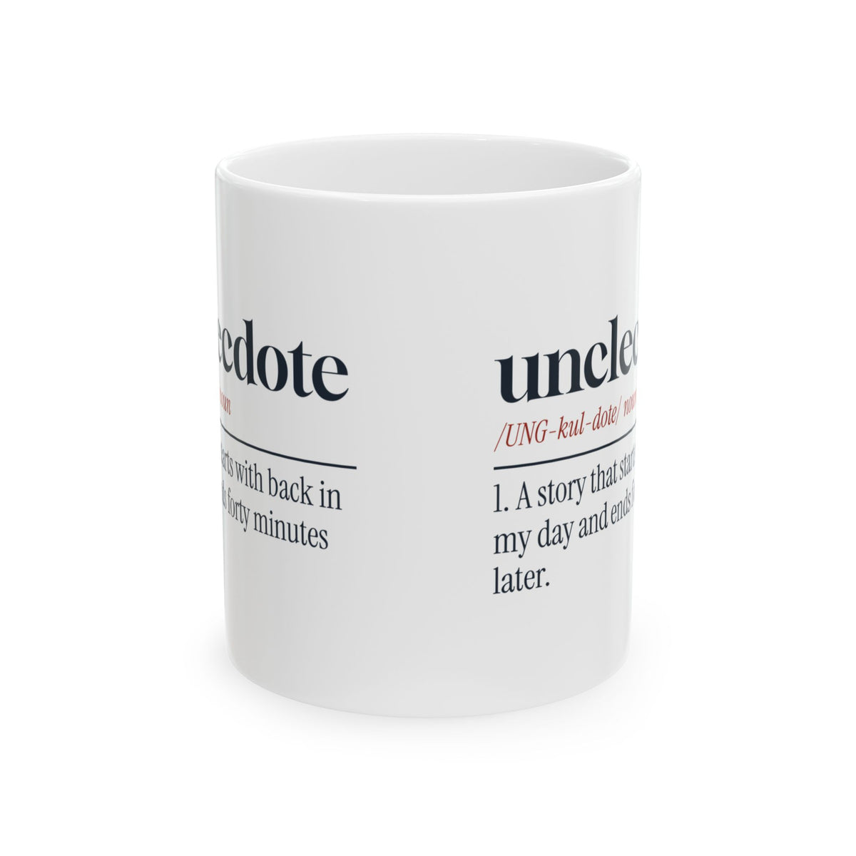 Funny Uncle Coffee Mug Unclecdote Dictionary Definition