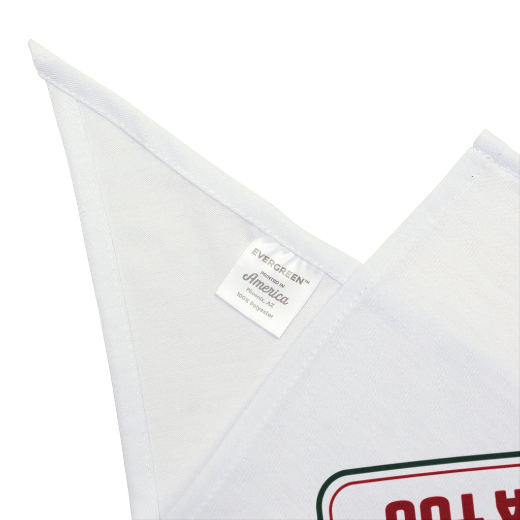 Funny Christmas Dog Bandana Wipe Your Paws Santa Too Sign