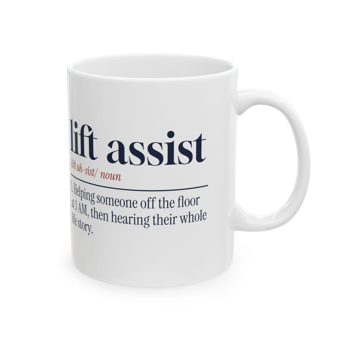 Funny Paramedic Coffee Mug Lift Assist Dictionary Definition For EMS