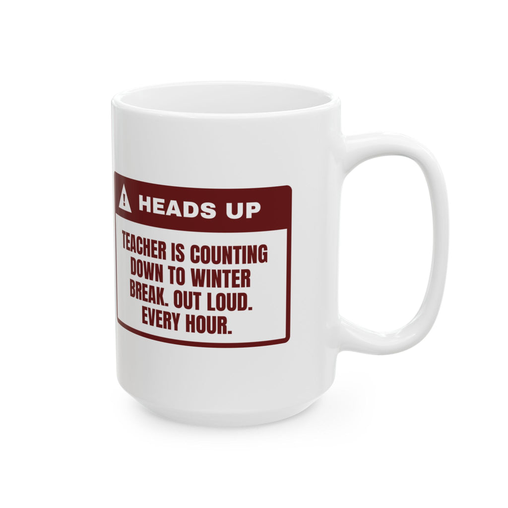 Funny Christmas Teacher Coffee Mug Counting Down To Winter Break