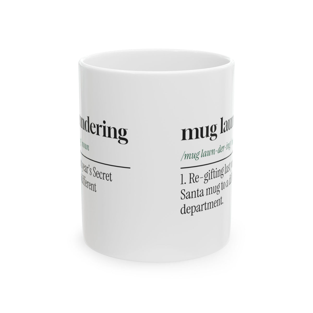 Funny Office Christmas Coffee Mug Mug Laundering Secret Santa Dictionary