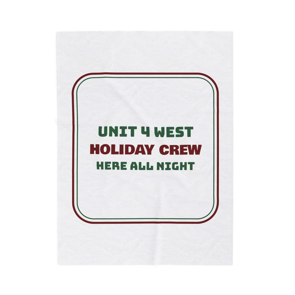 Christmas Nurse Throw Blanket Holiday Crew Here All Night Sign