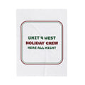 Christmas Nurse Throw Blanket Holiday Crew Here All Night Sign