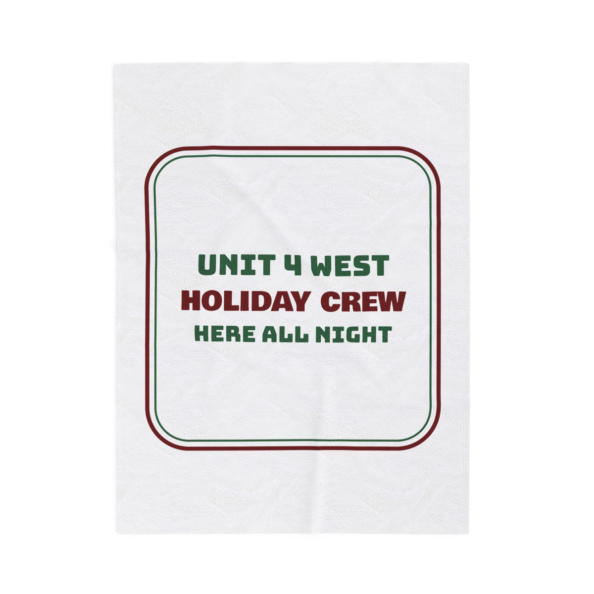 Christmas Nurse Throw Blanket Holiday Crew Here All Night Sign