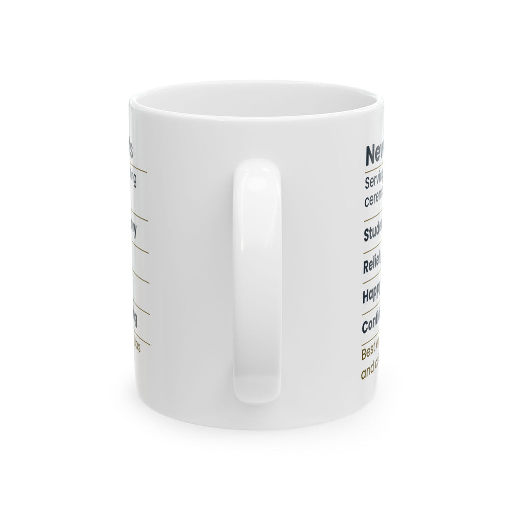 New RN Coffee Mug Funny Nutrition Label For Nursing Graduation