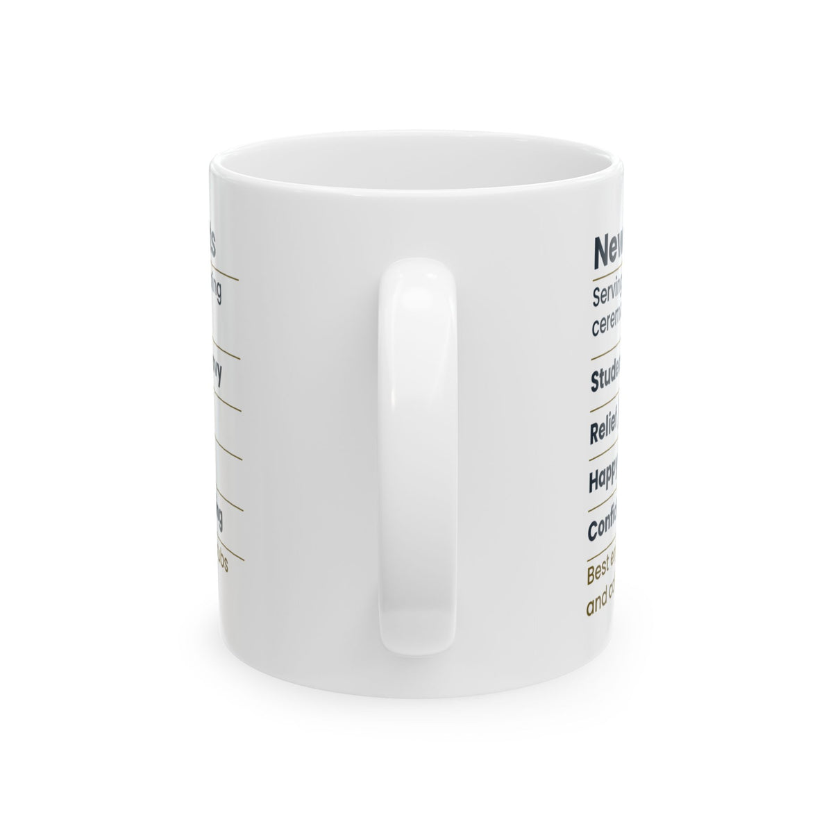 New RN Coffee Mug Funny Nutrition Label For Nursing Graduation