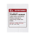 Funny Christmas Dog Throw Blanket Turkey Scrap Prescription Label