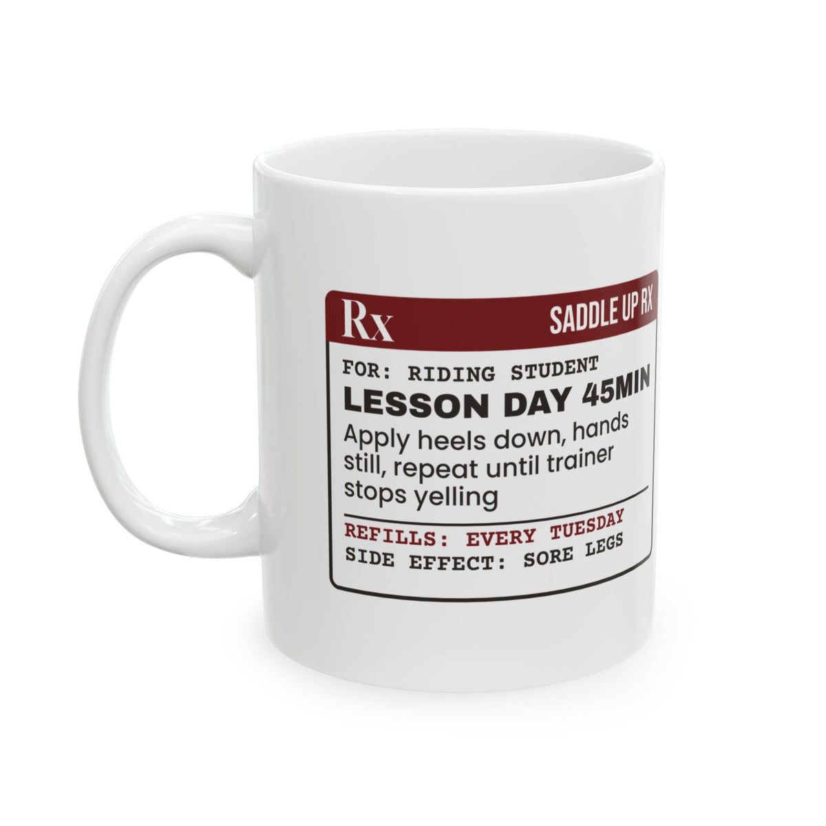 Horse Girl Coffee Mug Lesson Day Heels Down