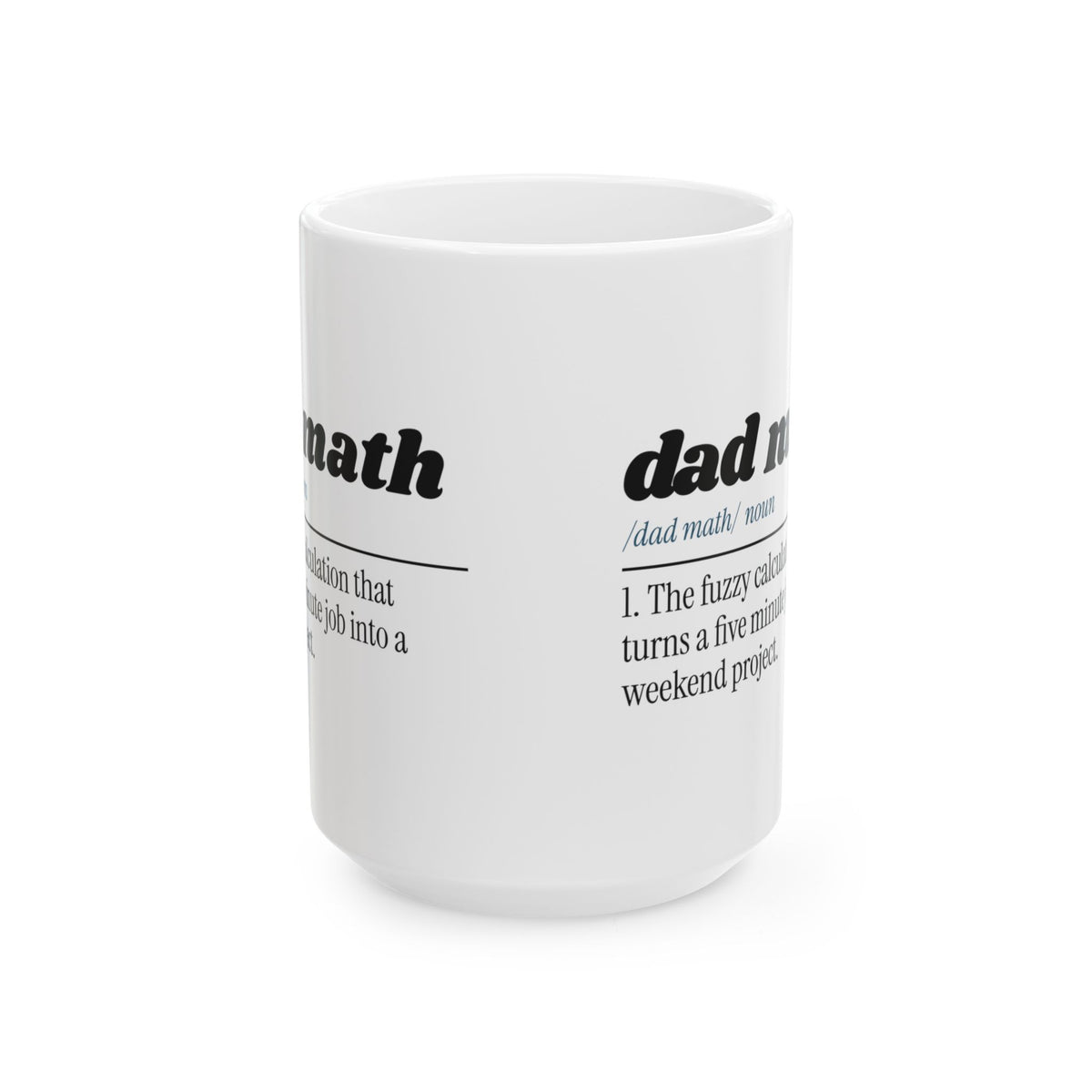 Funny Dad Coffee Mug Dad Math Definition For Dad Fathers
