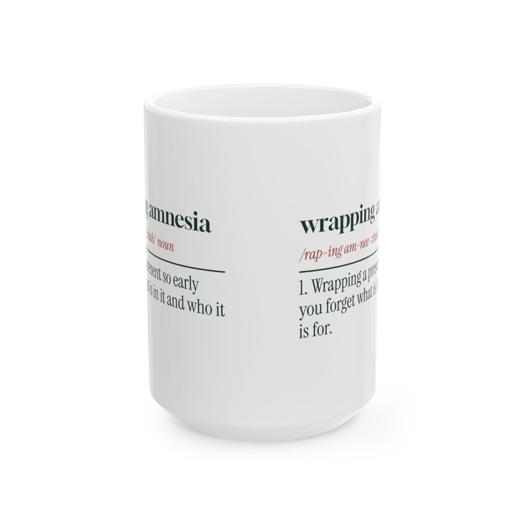 Funny Christmas Coffee Mug Wrapping Amnesia Dictionary For Shoppers