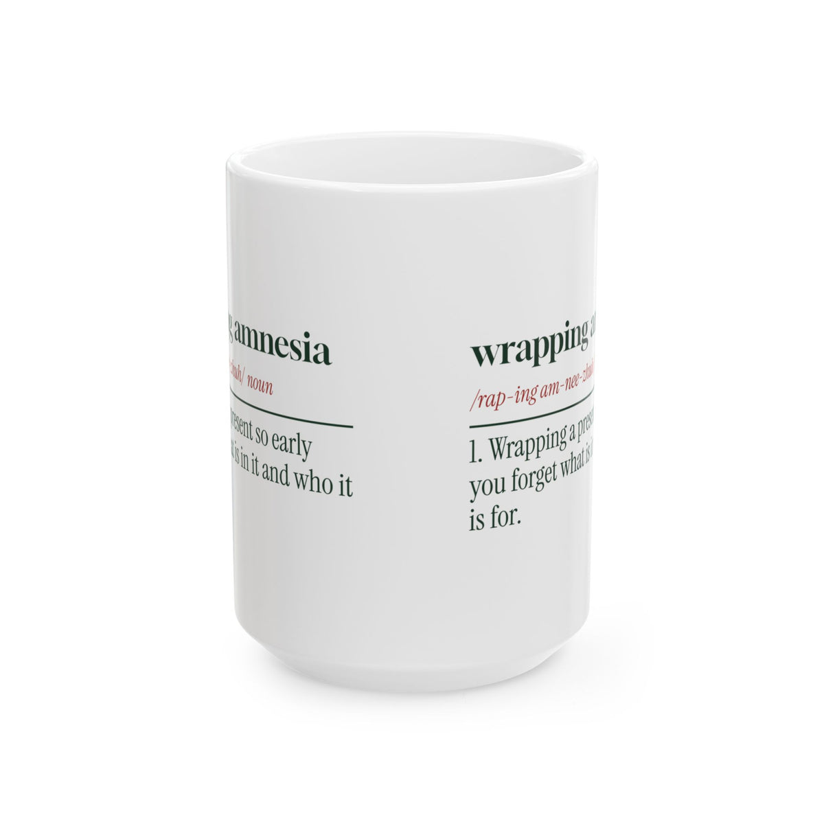Funny Christmas Coffee Mug Wrapping Amnesia Dictionary For Shoppers