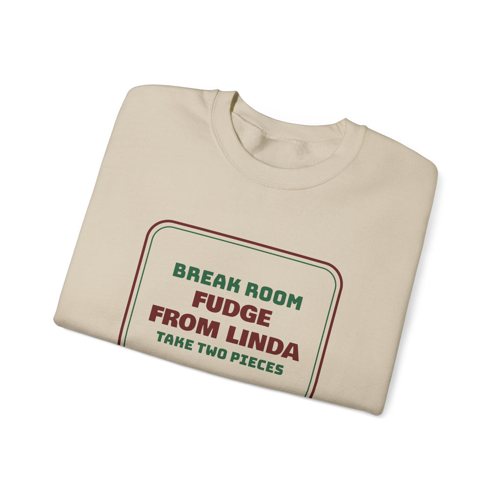 Funny Christmas Coworker Sweatshirt Fudge From Linda Take Two Pieces