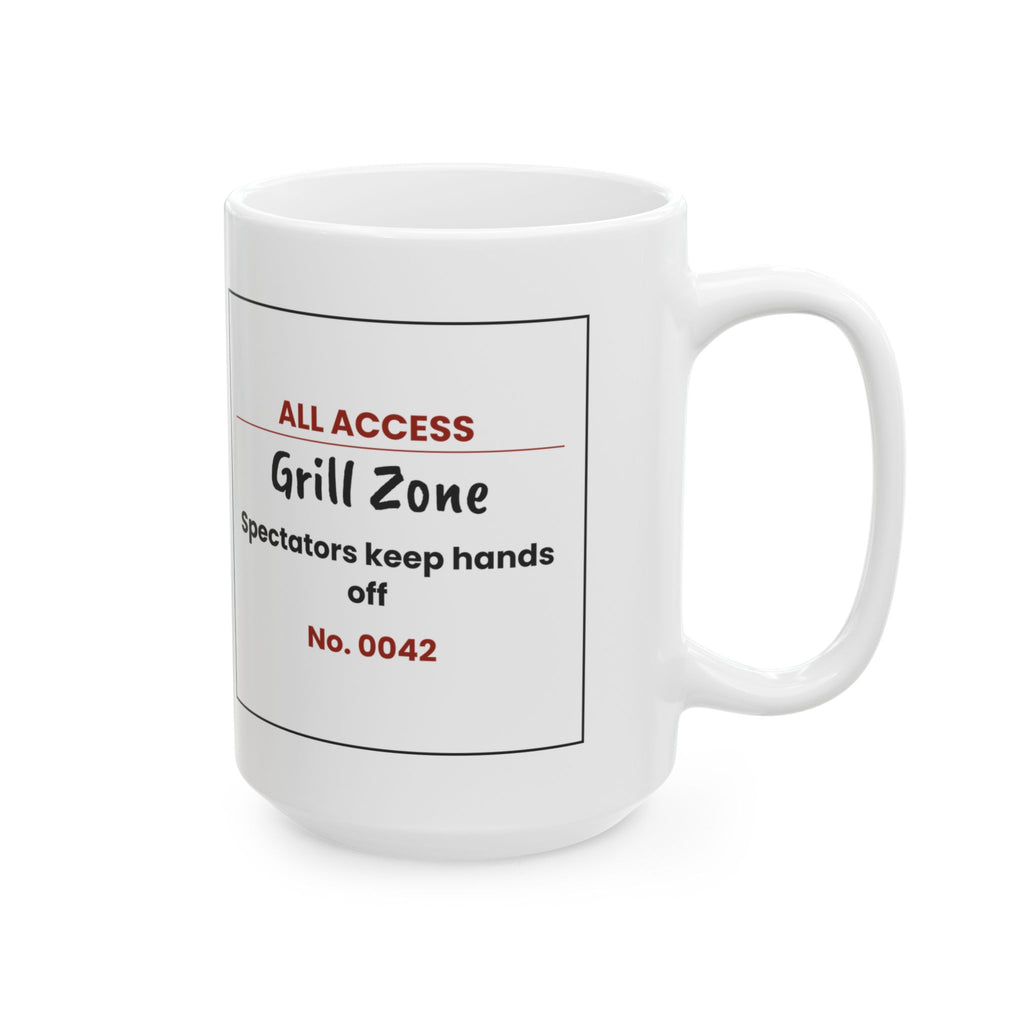 Grill Zone Ticket Coffee Mug Spectators Hands Off For Dad