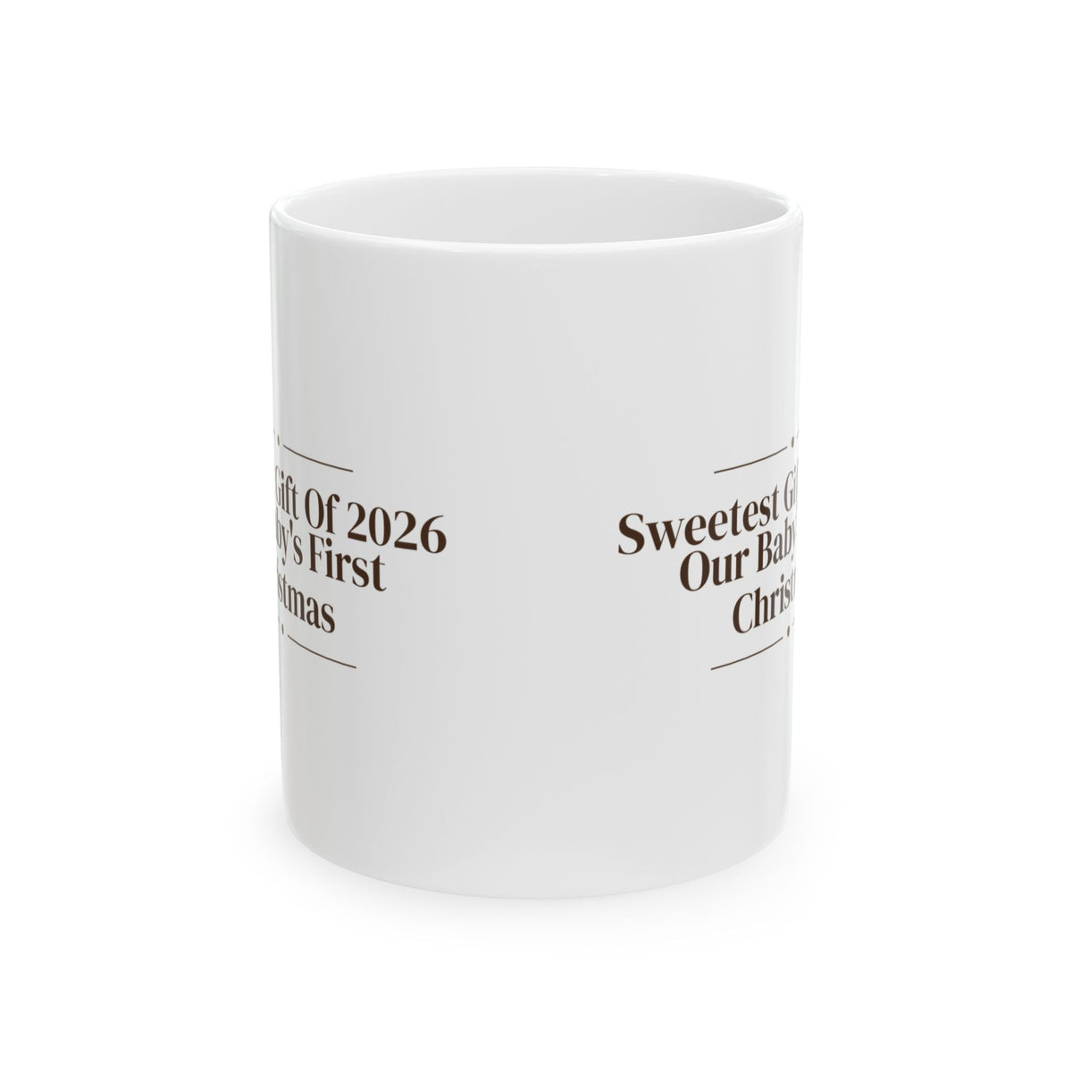 Sweetest Present Of 2026 Our Baby's First Christmas Coffee Mug