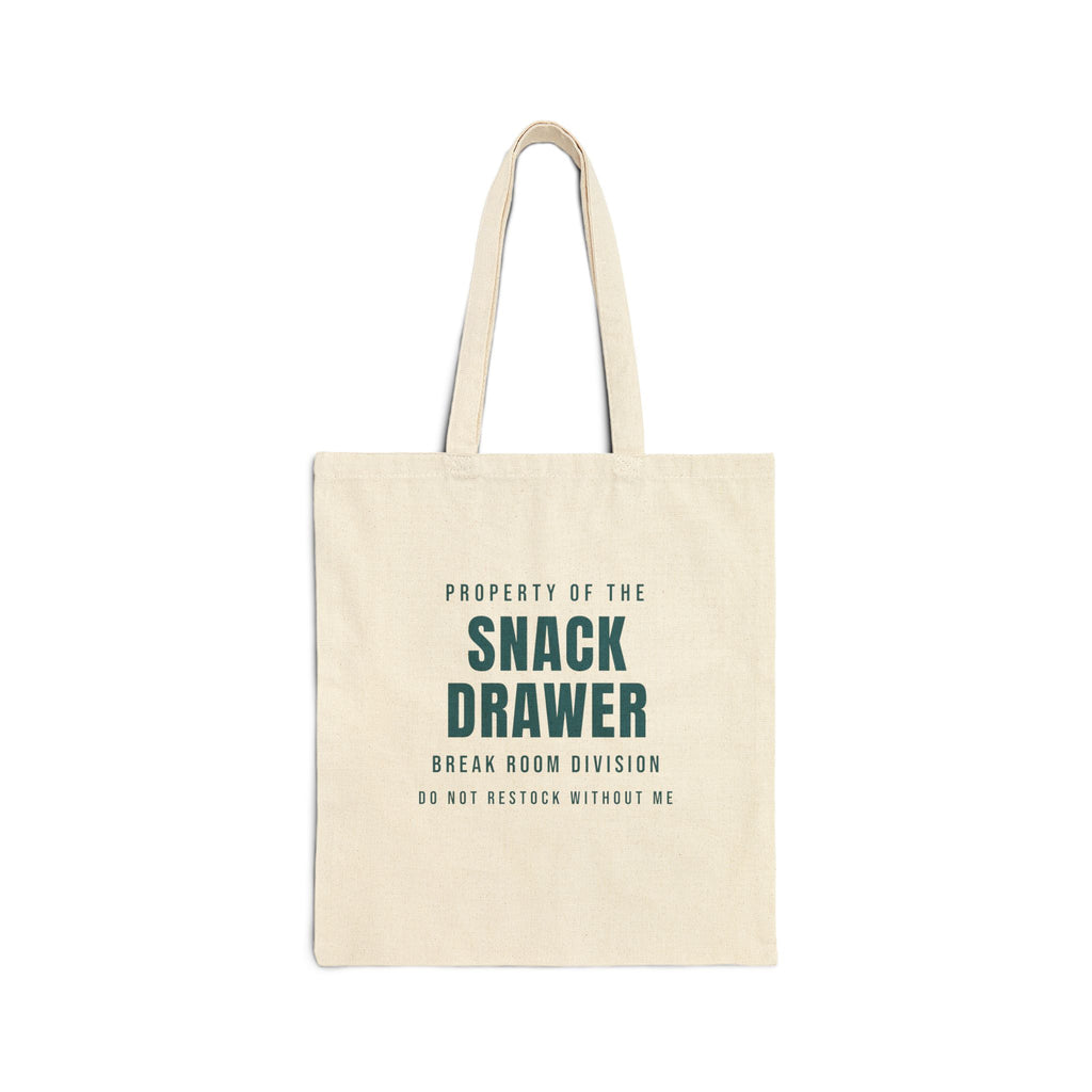 Funny Office Tote Bag Property Of The Snack Drawer
