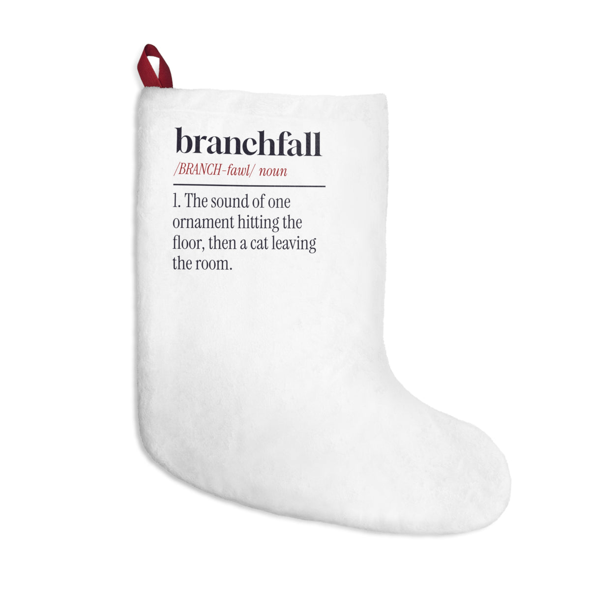 Funny Christmas Stocking Branchfall Cat Definition For Cat Owners