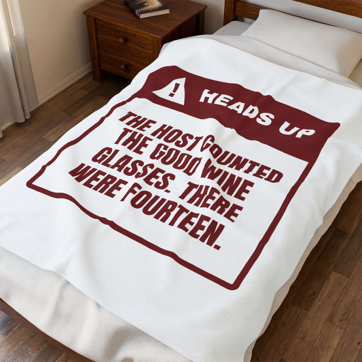 Funny Christmas Throw Blanket Host Counted The Glasses Warning For Hosts