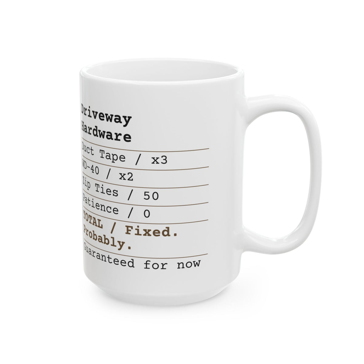 Funny Dad Coffee Mug Fixed Probably Receipt For Dad