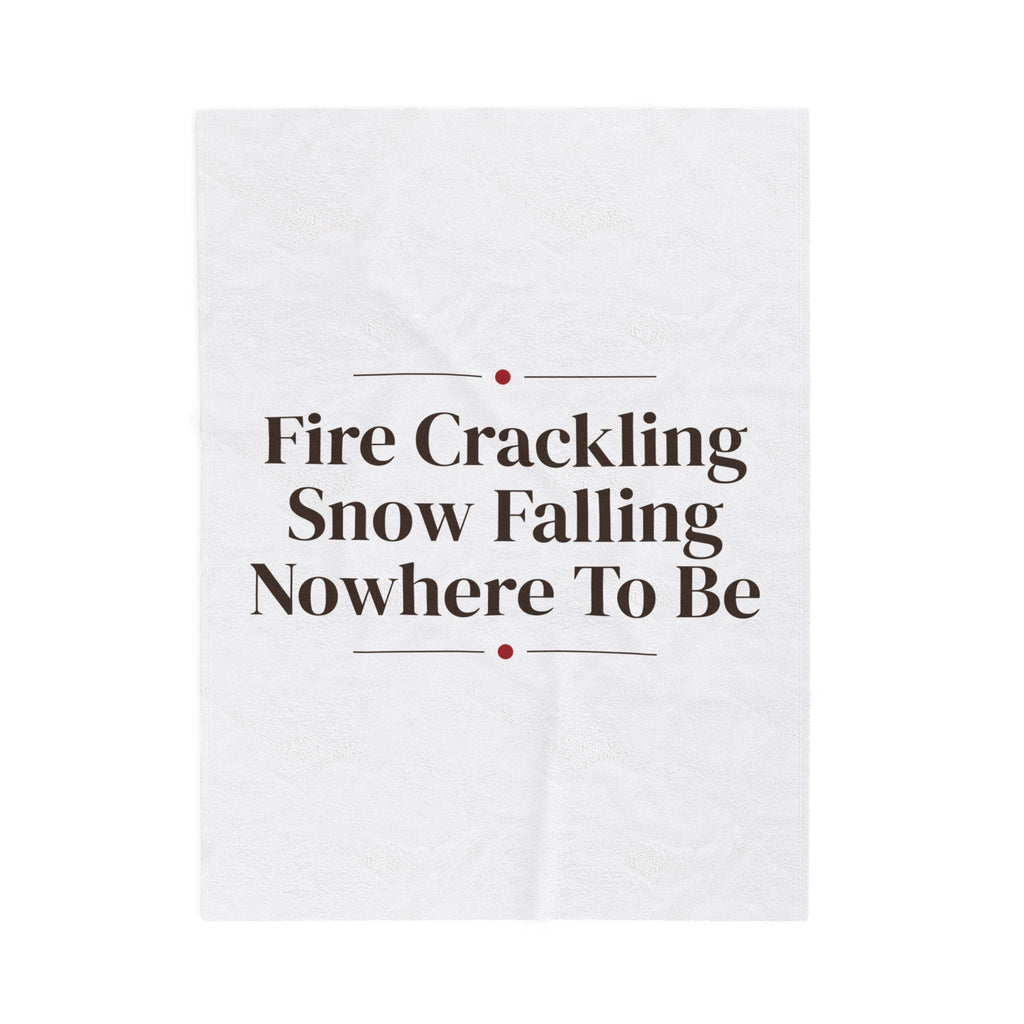 Cozy Christmas Throw Blanket Fire Crackling Snow Falling Nowhere To Be