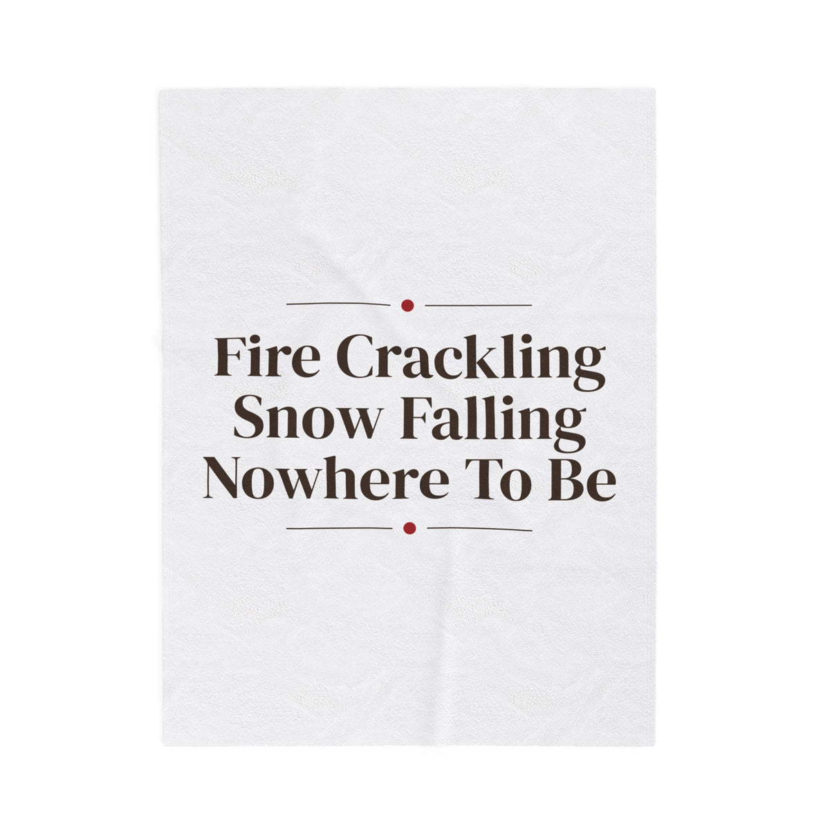 Cozy Christmas Throw Blanket Fire Crackling Snow Falling Nowhere To Be