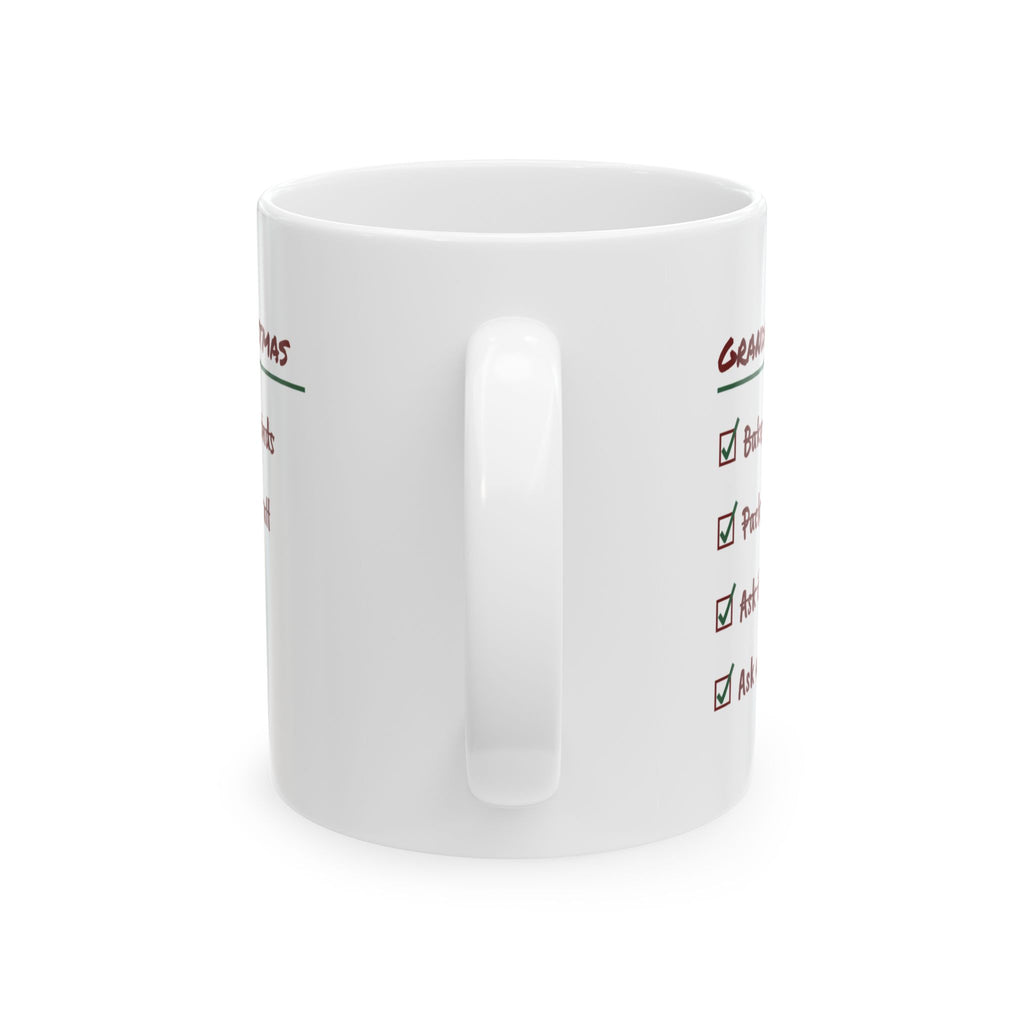 Funny Grandma Christmas Coffee Mug Ask If They Ate Checklist