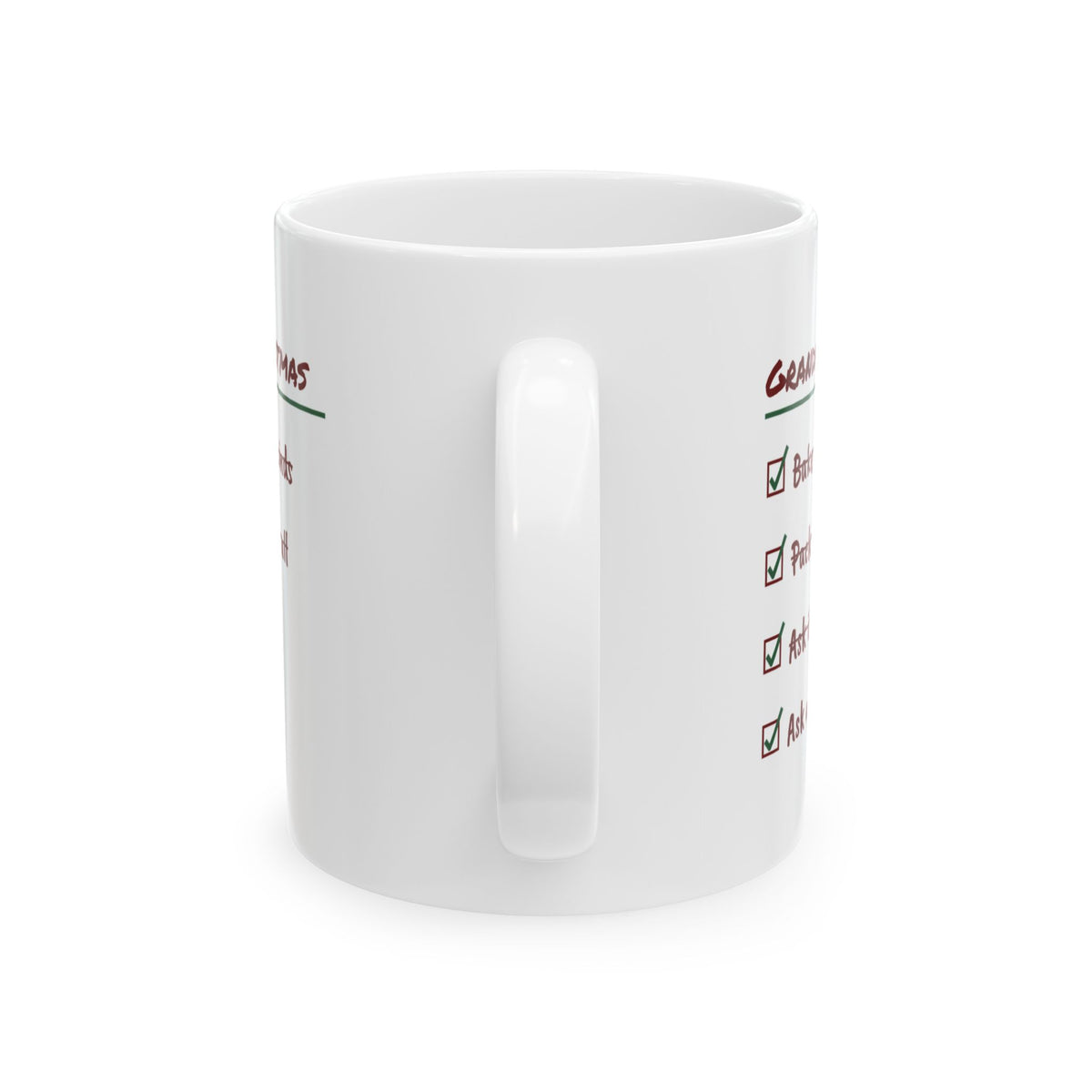 Funny Grandma Christmas Coffee Mug Ask If They Ate Checklist