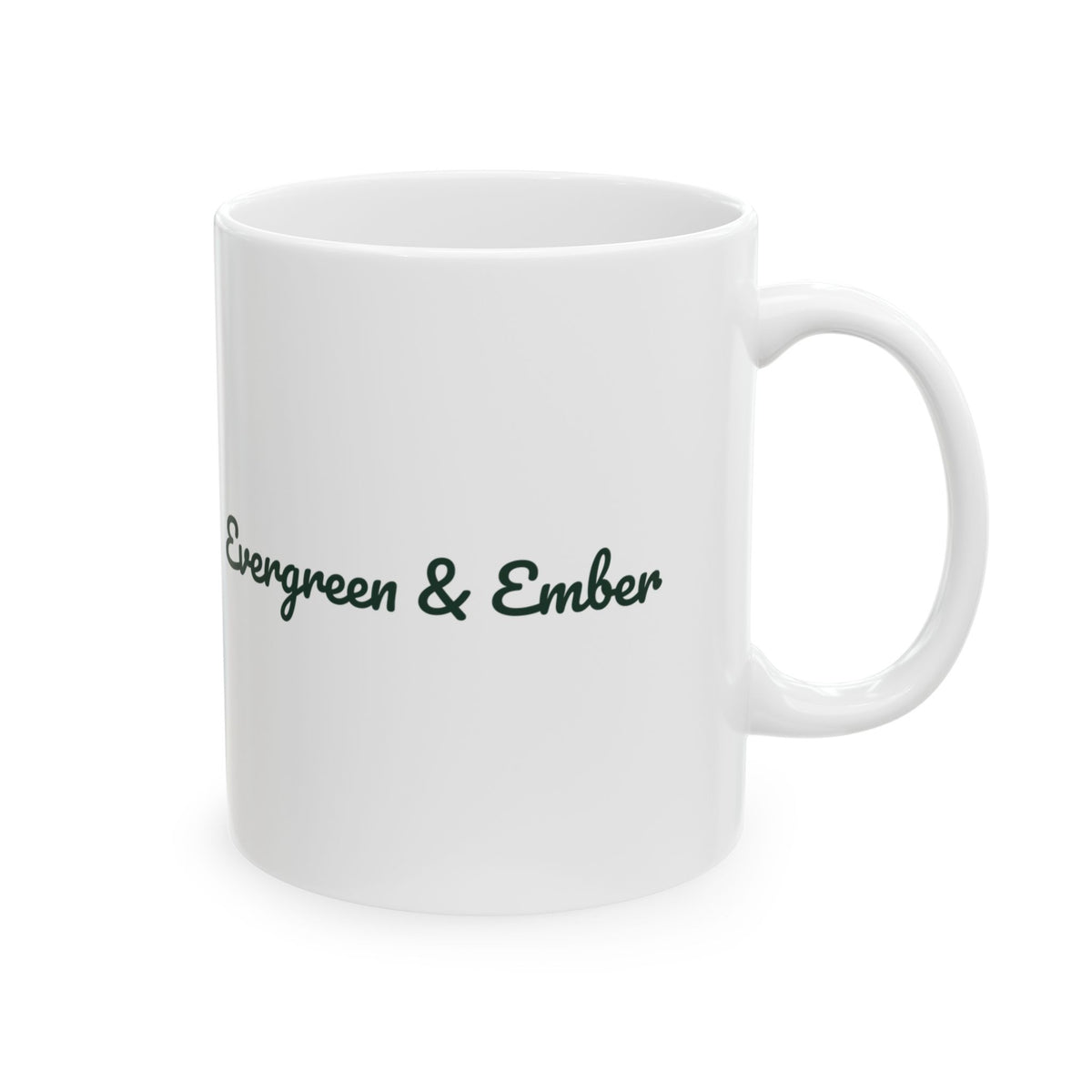 Christmas Coffee Mug Evergreen And Ember Cozy Script Winter Cup