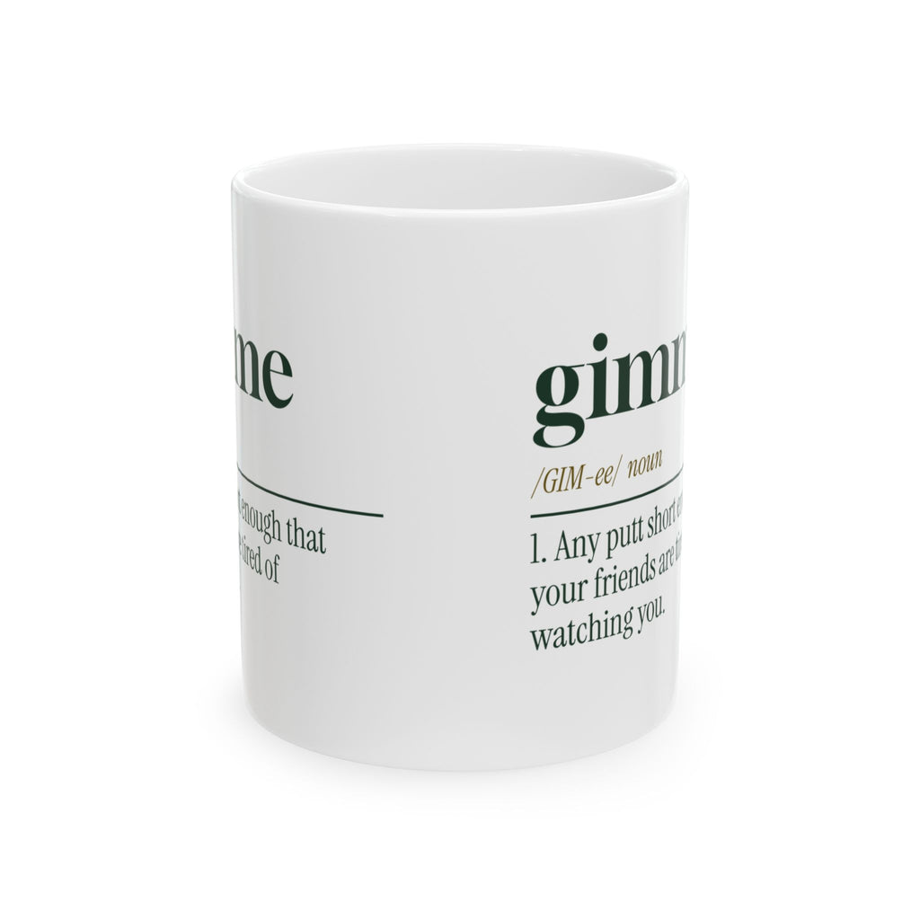 Funny Golf Coffee Mug Gimme Dictionary Definition