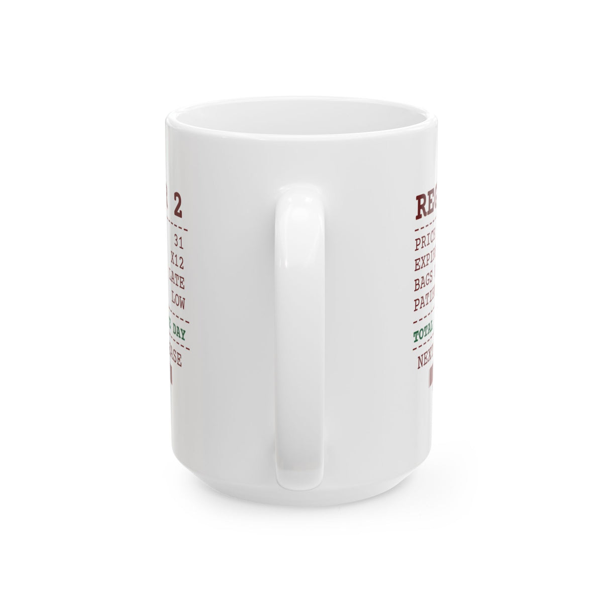 Funny Christmas Retail Coffee Mug Price Checks 31 Register Receipt