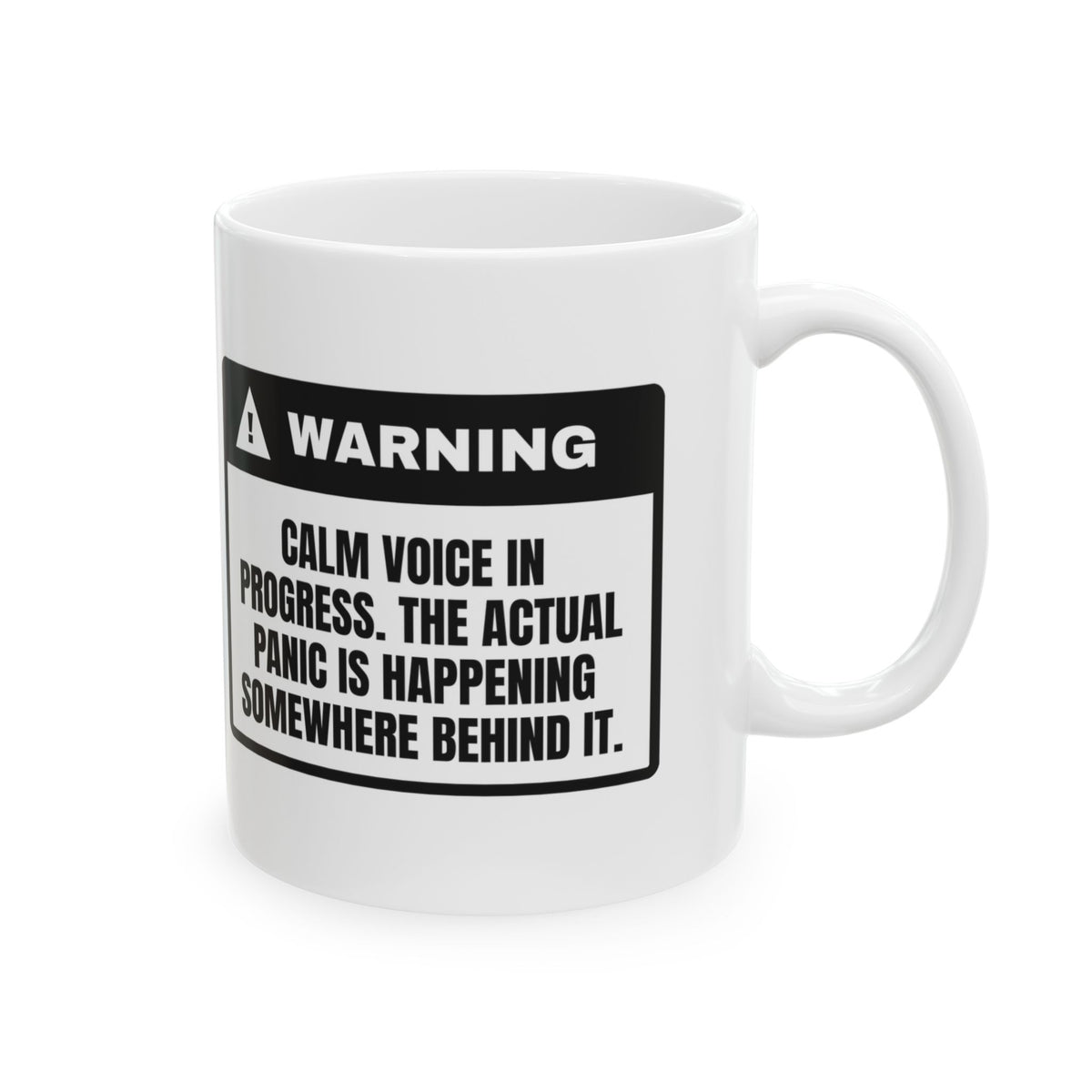Police Dispatcher Coffee Mug Calm Voice Actual Panic
