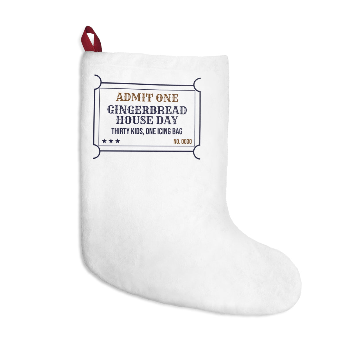 Funny Christmas Teacher Christmas Stocking Gingerbread House Day Ticket