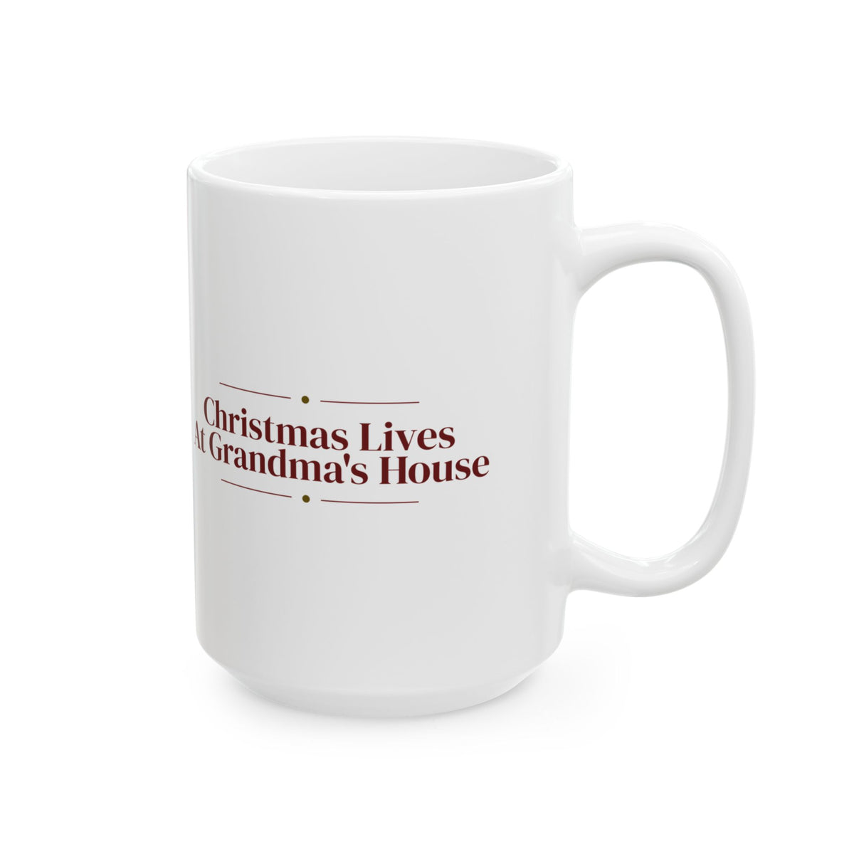 Christmas Coffee Mug Christmas Lives At Grandma's House Keepsake