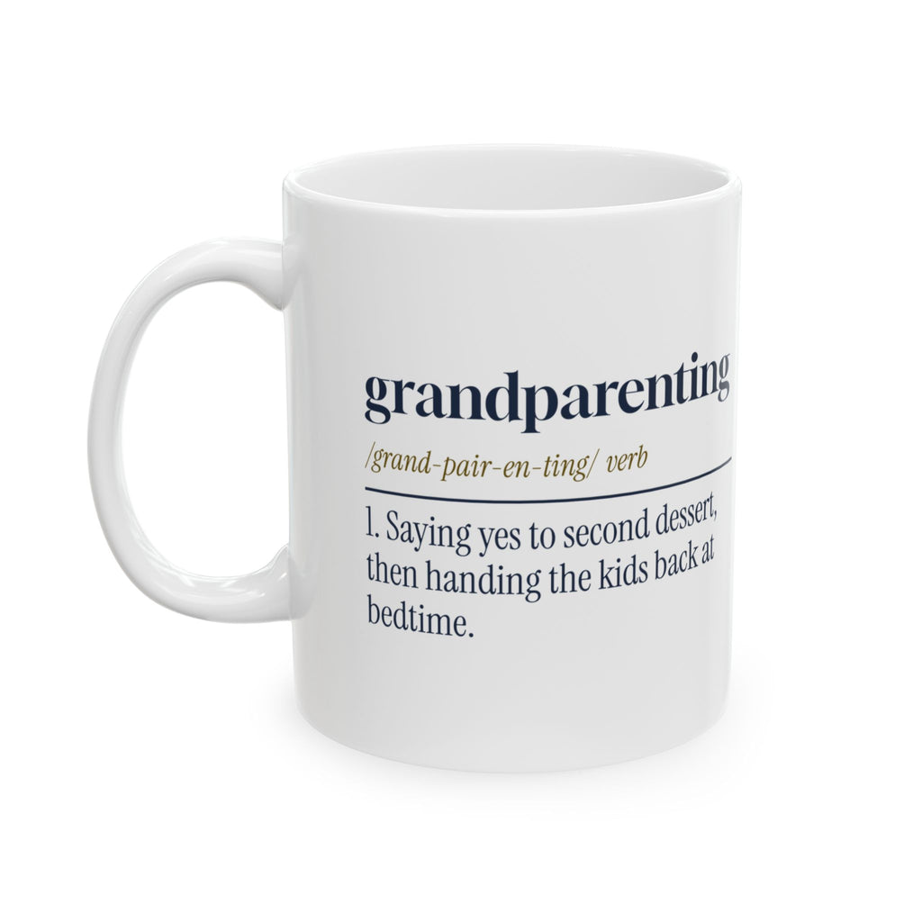 Funny Grandparents Christmas Coffee Mug Grandparenting Definition
