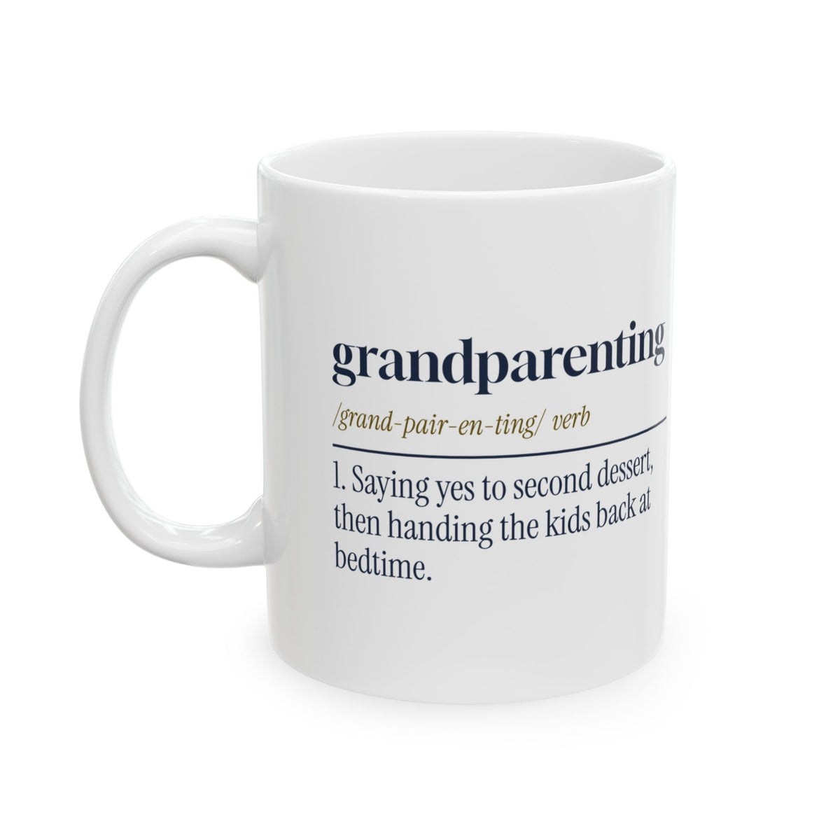 Funny Grandparents Christmas Coffee Mug Grandparenting Definition