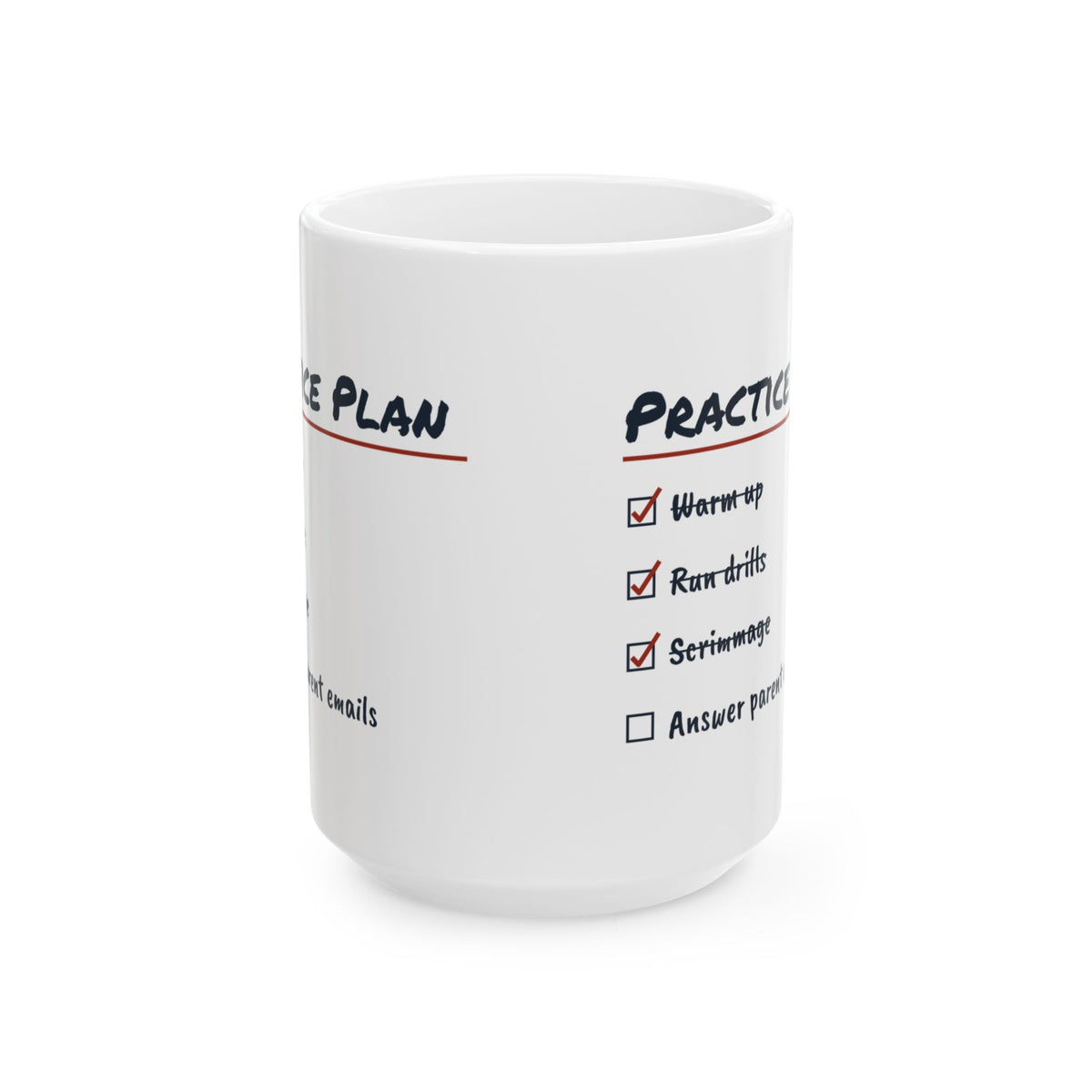Funny Sports Coach Coffee Mug Practice Plan Answer Parent Emails