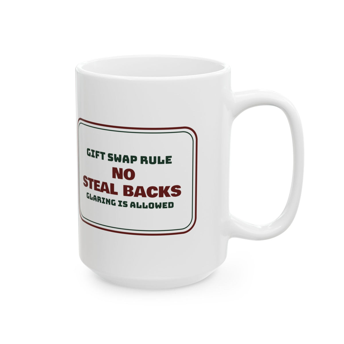 Funny White Elephant Coffee Mug No Steal Backs Glaring Is Allowed