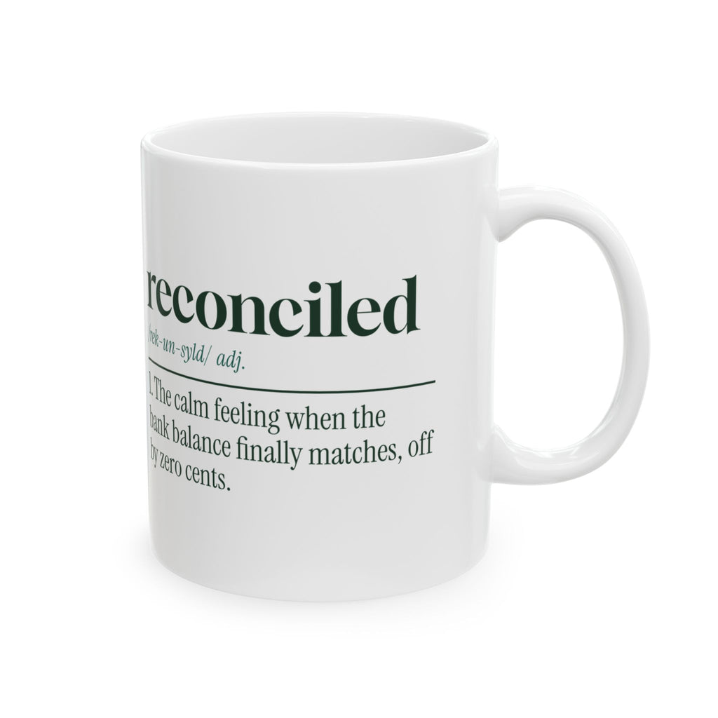 Funny Accountant Coffee Mug Reconciled Off By Zero Cents Dictionary