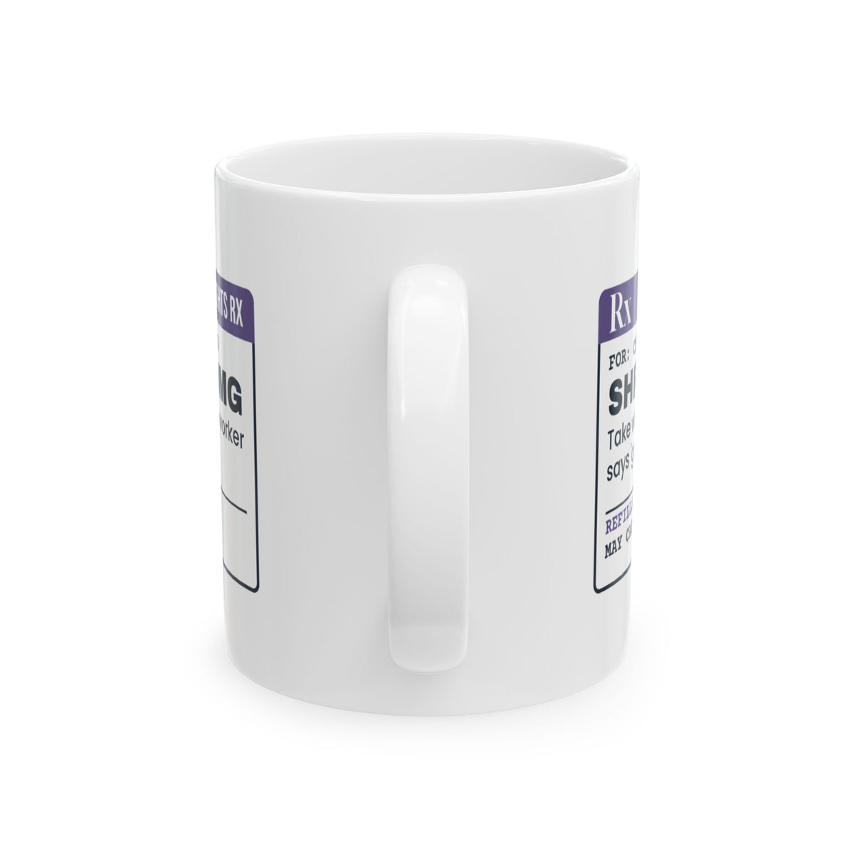 Funny Overthinker Coffee Mug Shrug 10mg Prescription For Overthinkers