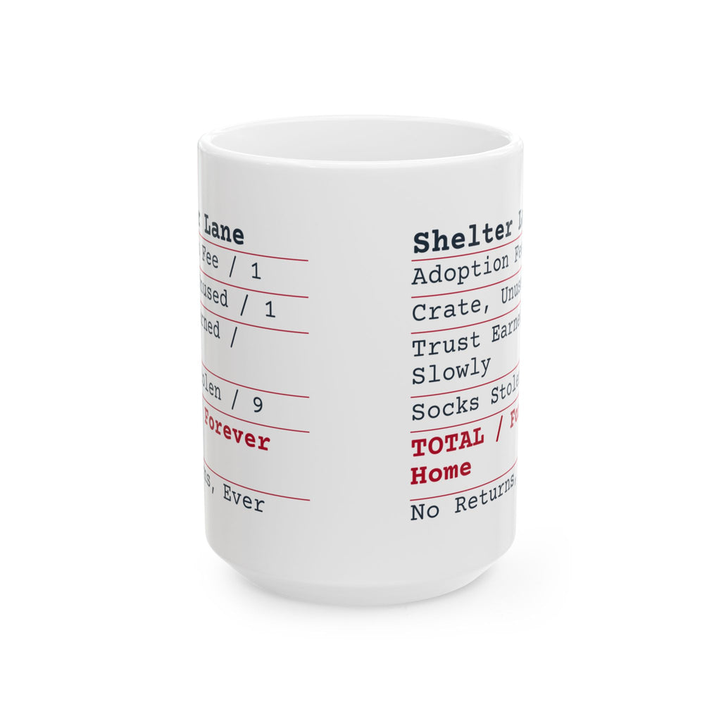 Funny Rescue Pet Coffee Mug Shelter Lane Receipt Forever Home
